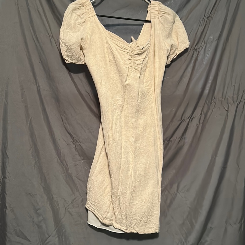 Tan backless dress